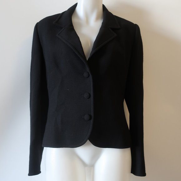 SERGE & REAL BLACK BUTTON CLOSE BLAZER JACKET 10 * - Picture 1 of 8